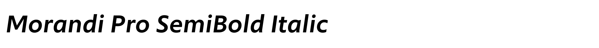 Morandi Pro SemiBold Italic image
